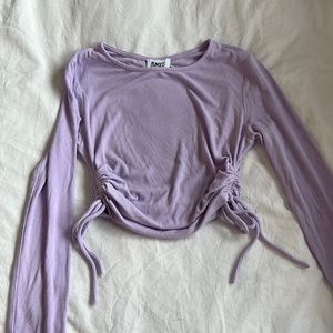 Purple cropped princess polly long sleeve